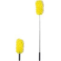 サンワダイレクト ハンディモップ（クリーニング・伸縮可能・マイクロファイバー・2WAY・角度調整・イエロー） 200-CD038Y 1個（直送品）