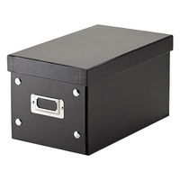 サンワダイレクト 組立CD収納ボックス（30枚まで収納・ブラック） 200-FCD036BK 1個（直送品）