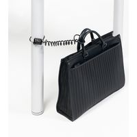 サンワダイレクト カールコード一体型南京錠（バッグ・サドル盗難防止・ダイヤル錠・セキュリティーワイヤー） 200-SL029BK 1個（直送品）