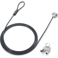 サンワダイレクト ノートPC盗難防止ワイヤー（シリンダー錠・ケーブル長2m・マスターキー対応・ブラック） 200-SL041BK 1個（直送品）