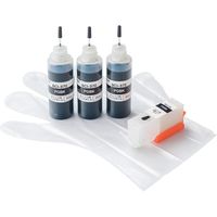 キヤノン（Canon）用 詰め替えインク 300-C370XLBK ブラック 11回分 （BCI-370PGBK用） 1パック（3個入）（直送品）