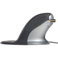 サンワダイレクト エルゴノミクスマウス（レーザーセンサー・ペンギンマウス・右利き・左利き・DPI切り替え・有線・小型） 400-MA084 1個（直送品）