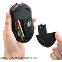 サンワダイレクト ワイヤレスマウス（ミドルサイズ・左右対称・3ボタン・IRセンサー・1000カウント・ブルー） 400-MA101BL 1個（直送品）