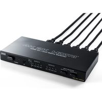 サンワダイレクト HDMIマトリックス切替器（4K/30Hz対応・4入力2出力・リモコン付き・光・同軸デジタル出力付き） 400-SW027 1個（直送品）