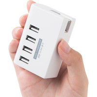 サンワダイレクト 電源タップ（USB-AC充電アダプタ付・4個口・個別スイッチ付・2極・2m） 700-TAP028 1個（直送品）