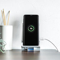 サンワダイレクト ワイヤレス充電器（Qi対応・iPhone 急速充電対応・スタンドタイプ・パッドタイプ両対応） 700-WLC003 1個（直送品）