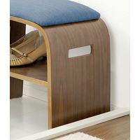 宮武製作所 曲げ木玄関チェア ブルー BCW-500_BL 1脚（直送品）