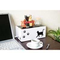 宮武製作所 猫のケーブルBOX 小 幅250×奥行150×高さ110mm CTB-151C 1個（直送品）