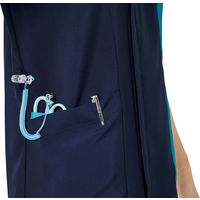 フォーク メンズジップスクラブ ロイヤルブルー×ダークネイビー M 7058SC-7 1枚　スクラブ