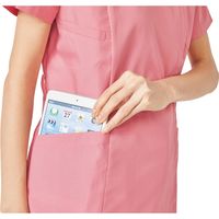 フォーク レディスジップスクラブ チェリーピンク 4L 7062SC-13 1枚　スクラブ（直送品）