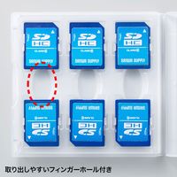 サンワサプライ SDカードケース（12枚収納・クリア） FC-MMC26CL 1個（直送品）