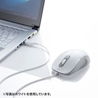 有線マウス　3ボタン　中型サイズ　ブルーLED　MA-BL138BK　サンワサプライ　1個