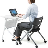 サンワサプライ フォールディングデスク 幅650×奥行500×高さ700mm ホワイト FLD-6550WN 1台（直送品）