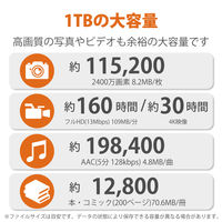 HDD 外付け 1TB ポータブル Rugged USB-C 2EUAP8 LaCie 1個（直送品）