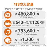 HDD 外付け 4TB ポータブル Rugged USB-C 2EUAPA LaCie 1個（直送品）