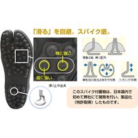 大同石油 足袋 防水ワンタッチ先割 スパイク底 25.5cm 111-25.5（直送品）