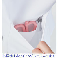 アシックス スクラブ メンズ 半袖 ホワイト×グレー 3L CHM854-0140 1枚　スクラブ（直送品）