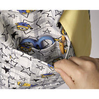 住商モンブラン 男女兼用スクラブ グレー×イエロー L MU601-05 1枚　スクラブ（直送品）