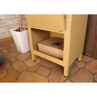 【軒先渡し】ヤマソロ カレブ ラージスタンドポスト 幅400×奥行335×高さ900mm マスタード 73-816 1台（直送品）