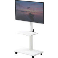 サンワサプライ 壁寄せ手動上下昇降液晶ディスプレイスタンド(ホワイト) CR-LAST24W 1台（直送品）