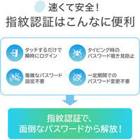サンワサプライ 指紋認証マウス MA-IRFP139BK 1個（直送品）