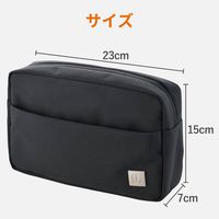 ガジェットポーチ バッグインバッグ オーガナイザー 撥水加工 300D高密度ポリエステル ケーブル・小物収納 ブラック BMAーUBGP01BK エレコム 1個