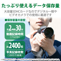 エレコム SDHCカード/データ復旧サービス付/Class4/16GB MF-FSD016GC4R 1個（直送品）