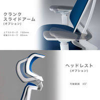 【組立設置込】コクヨ デュオラ ヘッドレスト付 可動肘 ランバーサポート有 アルミ脚 メッシュ カーペット用 ブラック×ソフトベージュ 1脚（直送品）