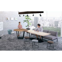 【組立設置込】コクヨ リージョン ハイテーブル T字脚 角形 黒脚 メラミン天板 幅1800×奥行900×高さ1000mm エイジドナチュラル 1台（直送品）