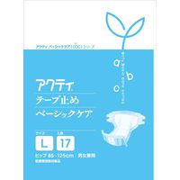 日本製紙クレシア アクティ テープ止めベーシックケアL 84398 1セット(1パック(17枚)×4)
