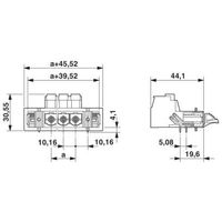 プリント基板用コネクタ ねじ接続式プラグ 極数5 パネル貫通 DFKーPC 16/ 5ーSTFーSHー10，16 1セット(10個)（直送品）