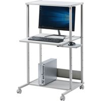 サンワサプライ パソコンラック 幅650×奥行610×高さ1150mm ライトグレー RAC-EC36 1台