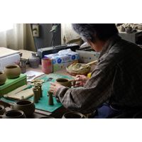 三陶 【萬古焼】1.5号ナツメ花しぐれ急須(約250cc) 16066 1個（直送品）