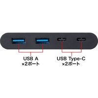 USBハブ　USB3.2Gen2　USB-C　Type-C×2、USB3.2Gen2×2　USBポート　USB-3TCH17BK　サンワサプライ　1個（直送品）