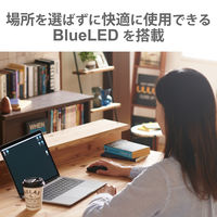 ワイヤレスマウス 無線 2.4GHz 3ボタン チルトホイール ブルーLED ブラック M-FBG3DBBK エレコム 1個
