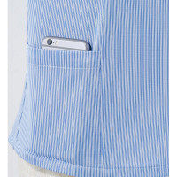 アイトス Pieds HCL6700-020-5 ライトオーバーブラウス サックス 5号 HCL6700-020-5（直送品）