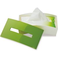 ティッシュケースBOW グリーン 4950672658435 4個 伊勢藤（直送品）