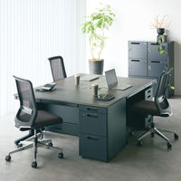 【アウトレット】コクヨ インベントデスク INVENT サイドキャビネット 幅395×奥行602×高さ600mm ブラック 1台　【終売品】