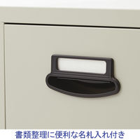 QUEST A4ファイリングキャビネット 2段 ライトグレー 幅388×奥行620×高さ741mm 1台