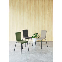 アール・エフ・ヤマカワ ファブリックチェア（ブラック脚）ベージュ RFC-FPBE2BF 1箱（4脚入） 幅498mm キャスター無し スタッキング