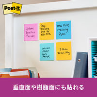 【強粘着】ポストイット 付箋 ふせん ノート 75×75mm マルチカラー3 1箱(12冊入) スリーエム 6541SS-MC-3