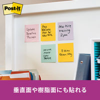 【強粘着】ポストイット 付箋 ふせん ノート 75×75mm マルチカラー5 1箱(12冊入) スリーエム 6541SS-MC-5