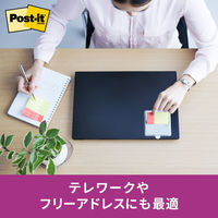 【強粘着】ポストイット 付箋 ポータブルふせん ポップアップ PC用 本体白 75×25mm 3色セット POFP-TRIO2 194-7987