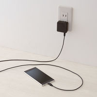 エレコム スマートフォン用AC充電器/ケーブル一体/1A/1.5m/ブラック MPA-ACMA1510NBK 1個