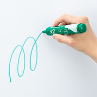 アスクル　ホワイトボードマーカー　インク容量2倍　緑　中字丸芯　1セット（50本：10本入×5箱）  オリジナル