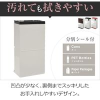 アスベル SP分別ダストボックス ペダル2段 ワイド ブラウンホワイト 4974908680298（直送品）