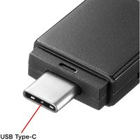 サンワサプライ Type-C microSDカードリーダー ADR-3TCMS8BK 1個（直送品）
