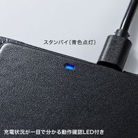 サンワサプライ ワイヤレス充電機能付きマウスパッド MPD-WLC11BK 1枚（直送品）