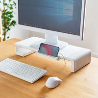 サンワサプライ 3段階横幅可変タイプ机上ラック MR-LC804W 1個