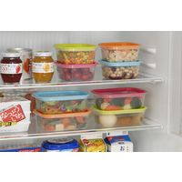 イノマタ化学 保存容器 楽ちんパックスクエア630mL4色組 P/OR/G/BU 9812 1セット(1組(4個)×4)